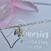 Ashes into Silver My Heart Long Link Bracelet