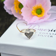 Ashes into Silver My Heart Ring Flat Band Style