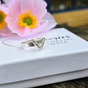 Ashes into Silver My Heart Ring Flat Band Style