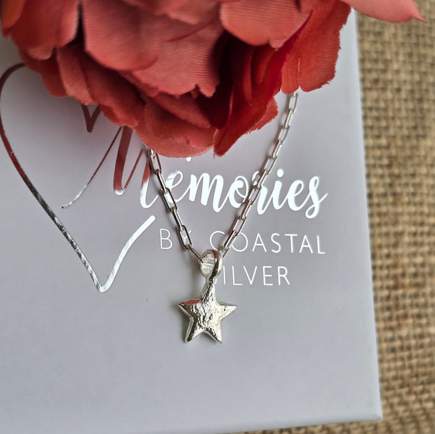Ashes into Silver My Star Memory Long Link Necklace