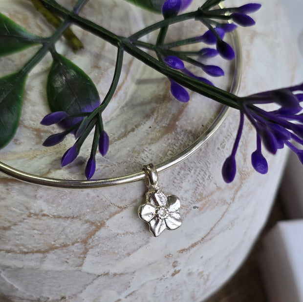 Ashes Into Silver Forget Me Not Bangle
