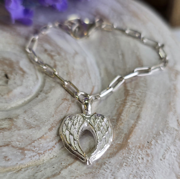 Ashes into Silver With The Angels Long Link Bracelet