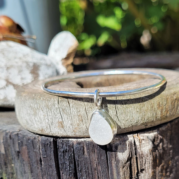 Diamond of The Ocean Sea Glass Bangle (32)