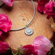 Ashes into Silver 'Sunflower' Bangle