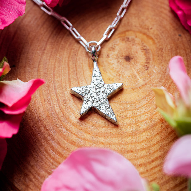 Ashes into Silver 'Star of Stars' Long Link Necklace