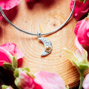 Ashes into Silver Crescent Moon Gold Star Bangle