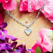 Ashes into Silver 'My Heart' Belcher Necklace