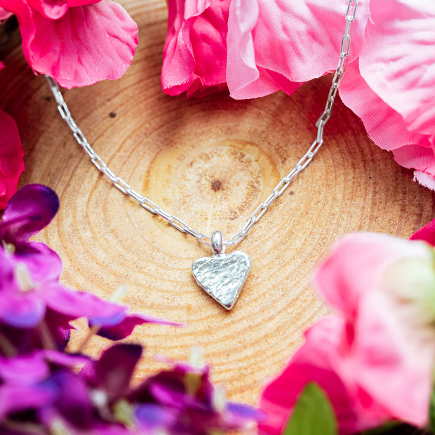 Ashes into Silver 'My Heart' Long Link Necklace