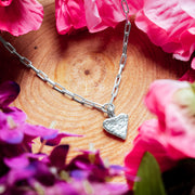 Ashes into Silver 'My Heart' Long Link Necklace