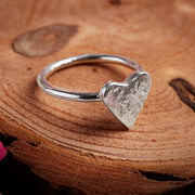 Ashes into Silver 'My Heart' Memory Ring