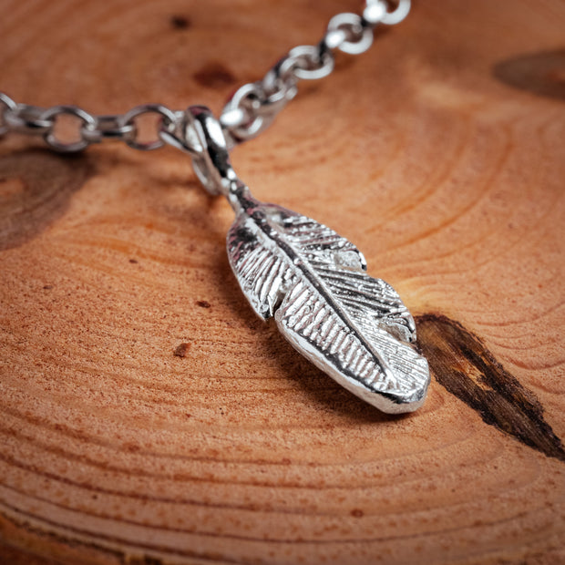 Ashes Into Silver 'Feather' Belcher Necklace