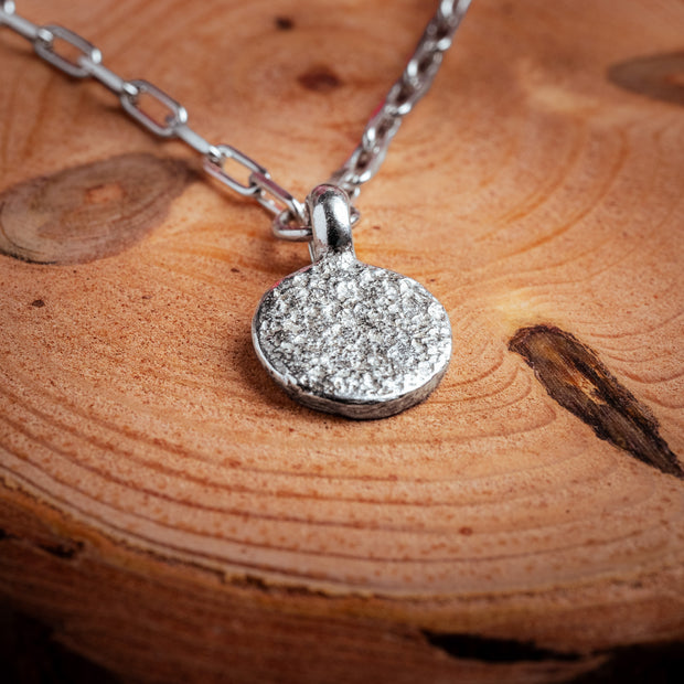 Ashes into Silver 'Disc' Long Link Necklace