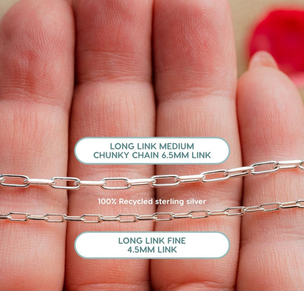 Ashes into Silver 'Together Forever' Long Link Necklace