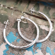 Handcrafted Sterling Silver Hoop Earrings