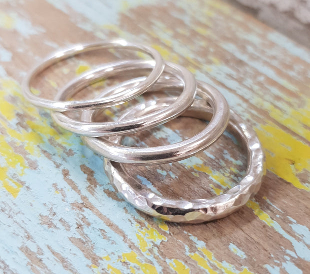 Sterling silver stacking on sale rings