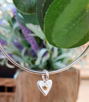 A Drop of Gold Forever Heart  Bangle