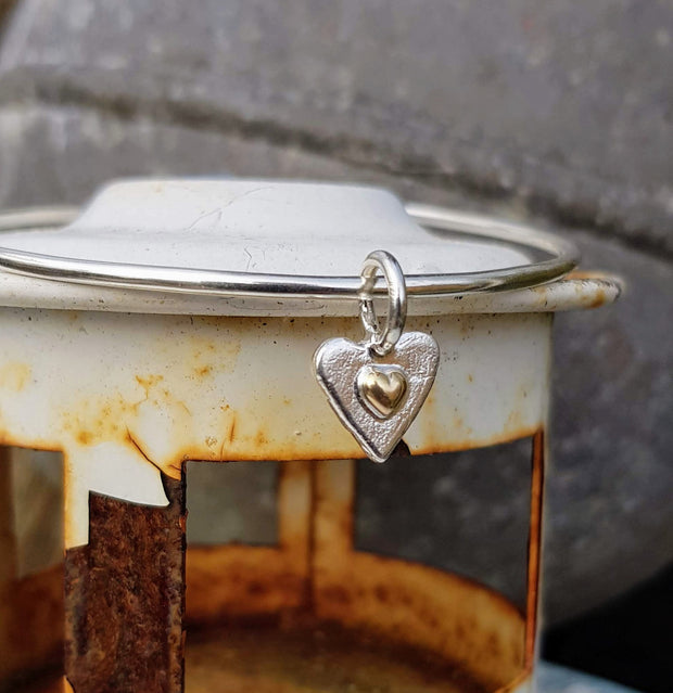 A Drop of Gold Forever Heart  Bangle