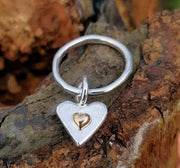 A Drop of Gold Forever Heart Ring