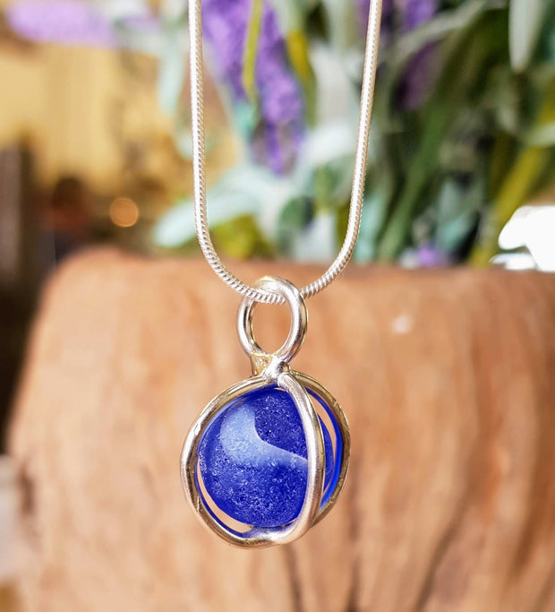 The Globe Cobalt Blue Marble Necklace