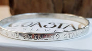 Forget Me Knot Chunky Stamped Charm Bangle