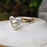 Drop Of Gold Heart Ring
