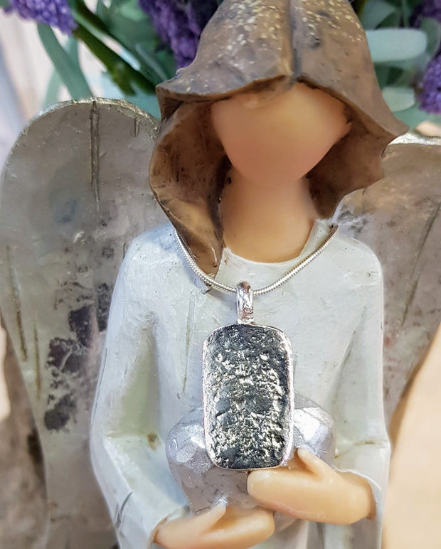 Ashes into Silver Dog Tag Necklace