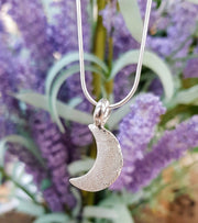 Crescent Moon Fingerprint Necklace