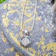 Engraved Chunky Disc Necklace