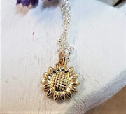 9ct Gold Large Sunflower Necklace