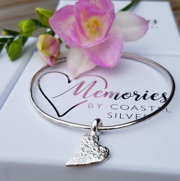 Together Forever Ashes into Silver Bangle