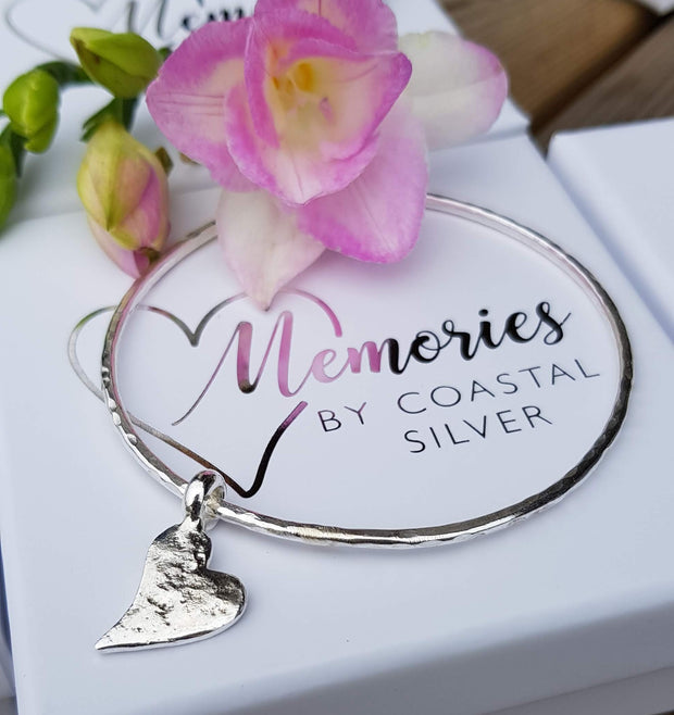 Together Forever Ashes into Silver Bangle