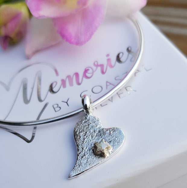 Together Forever with Gold Star Ashes Memory Bangle
