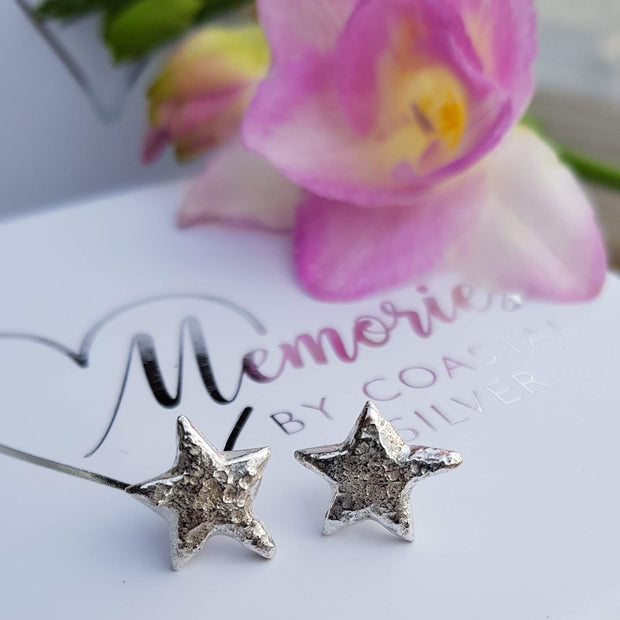 My Star Ashes into Silver Memory Stud Earrings
