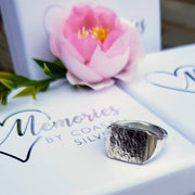 Treasured Memories Ashes into Silver Square Signet Ring