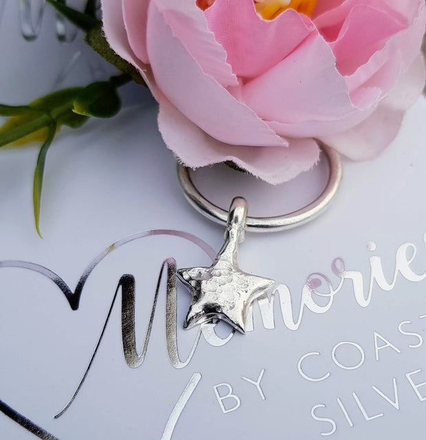 My Star Ashes into Silver Memory Dangle Ring