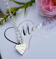 My Heart Ashes into Silver Memory Necklace