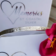 Forget me Knot Ashes into Silver Charm Memory Bangle