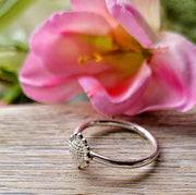 Little Sunflower Ashes into Silver Ring
