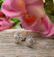 Ashes Into Silver Small Sunflower Studs