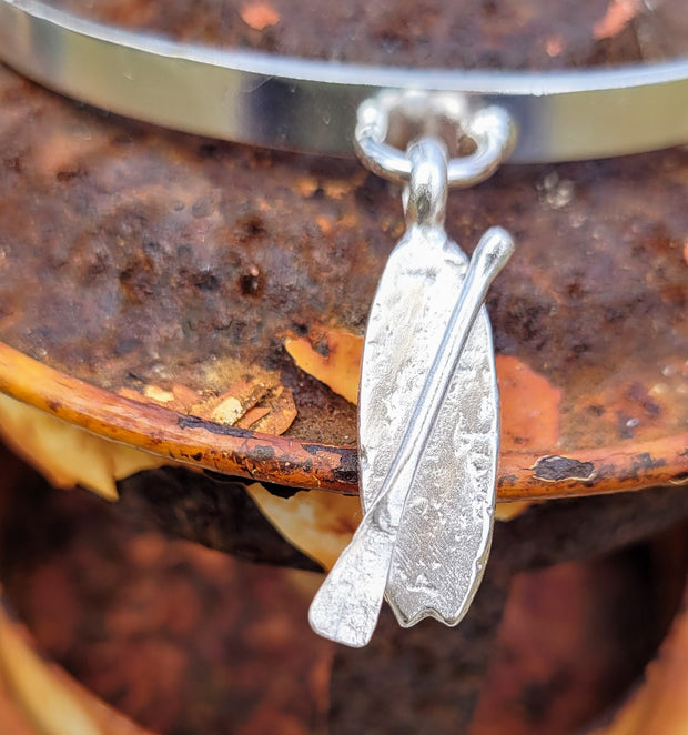 Paddle Board Chunky Stamped Charm Bangle
