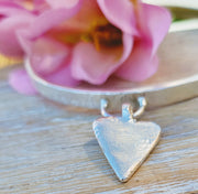 Vintage Heart Ashes into Silver Charm Bangle