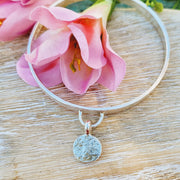 Ashes into Silver Full Moon Charm Memory Bangle