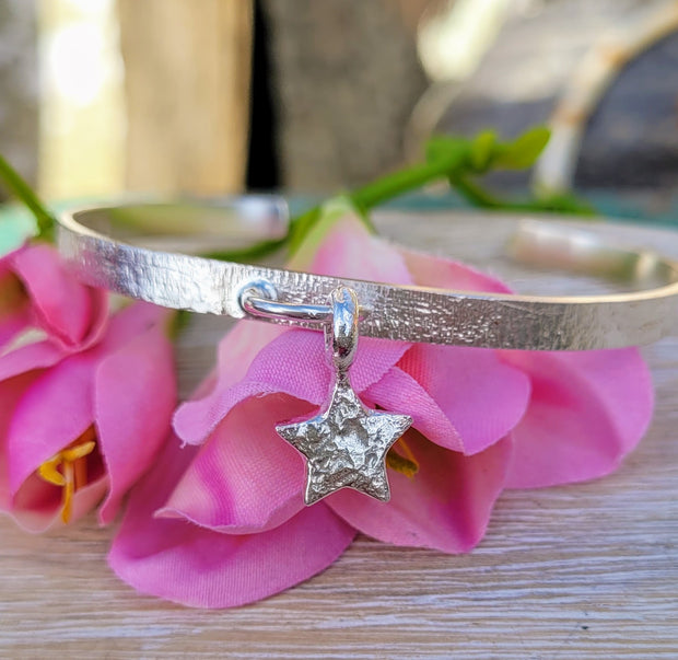 My Star Ashes into Silver Charm Memory Cuff