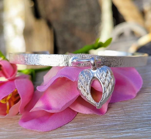 With the Angels Ashes into Silver Charm Cuff