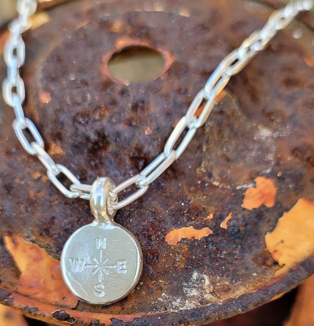 Compass Long Link Necklace