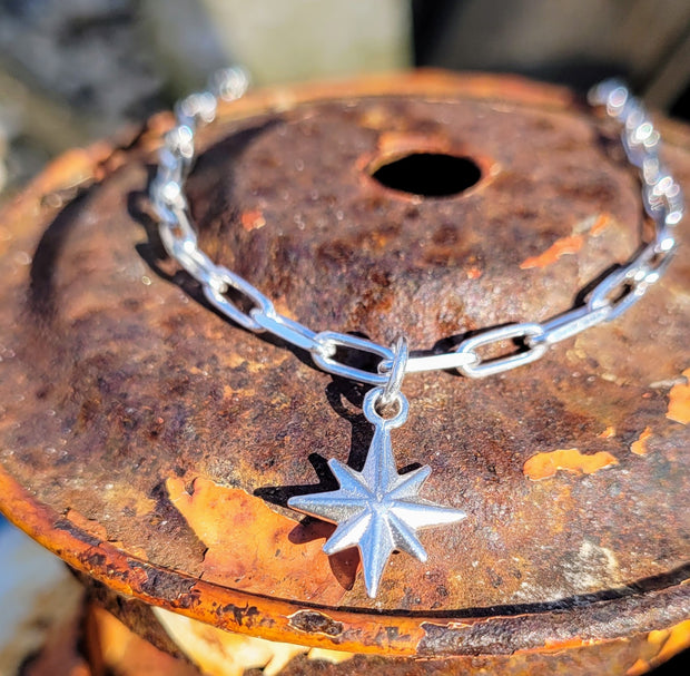 North Star Long Link Necklace