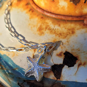 Starfish Charm Long Link Necklace