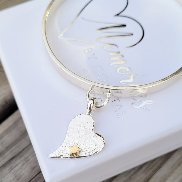 Together Forever with Gold Star Ashes Charm Bangle