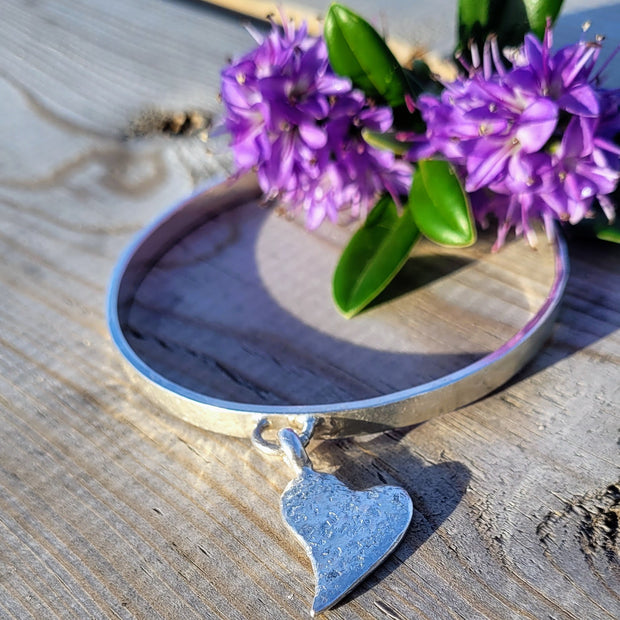 Together Forever Ashes into Silver Charm Bangle