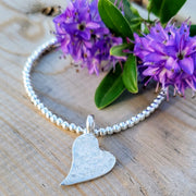 Together Forever Ashes into Silver Beaded Bracelet